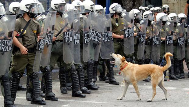 Il cane di Atene che si batteva contro l’Europa